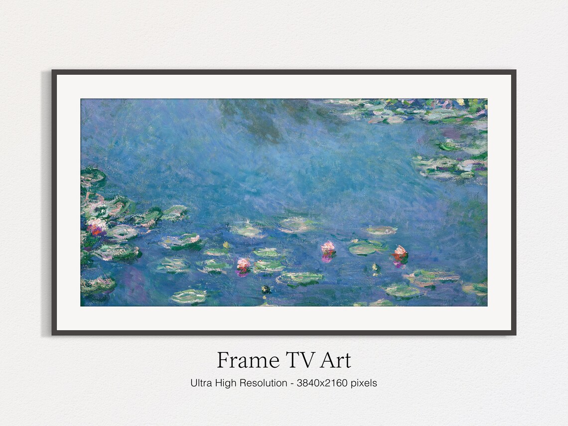 Lilies Pond Impressionism Oil Painting Art Print - Image 4