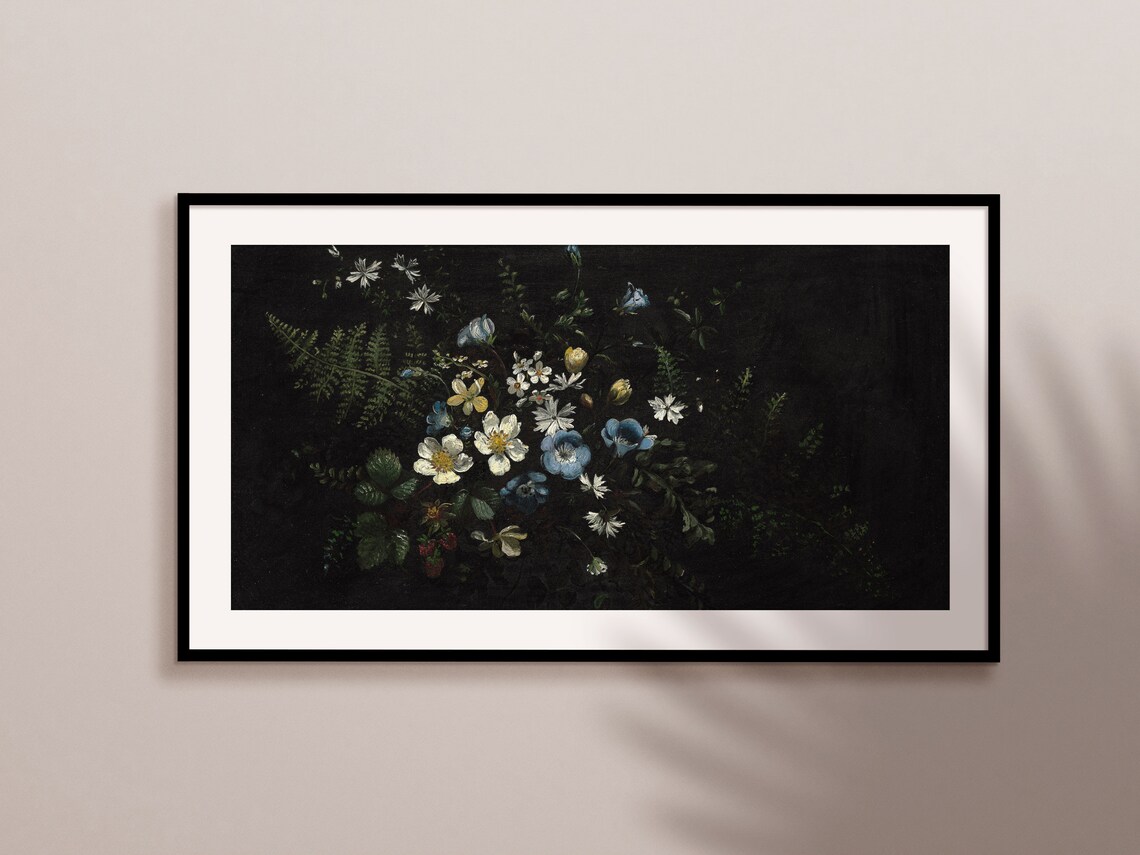 Vintage Flower Still Life Art Print, Moody Flowers - Image 2
