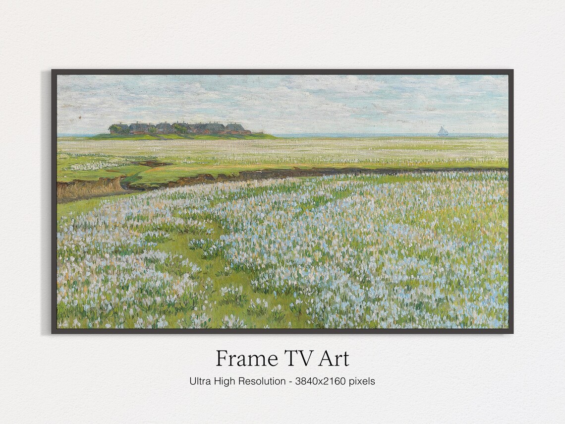 Vintage Spring Summer Landscape Oil Painting Art Print