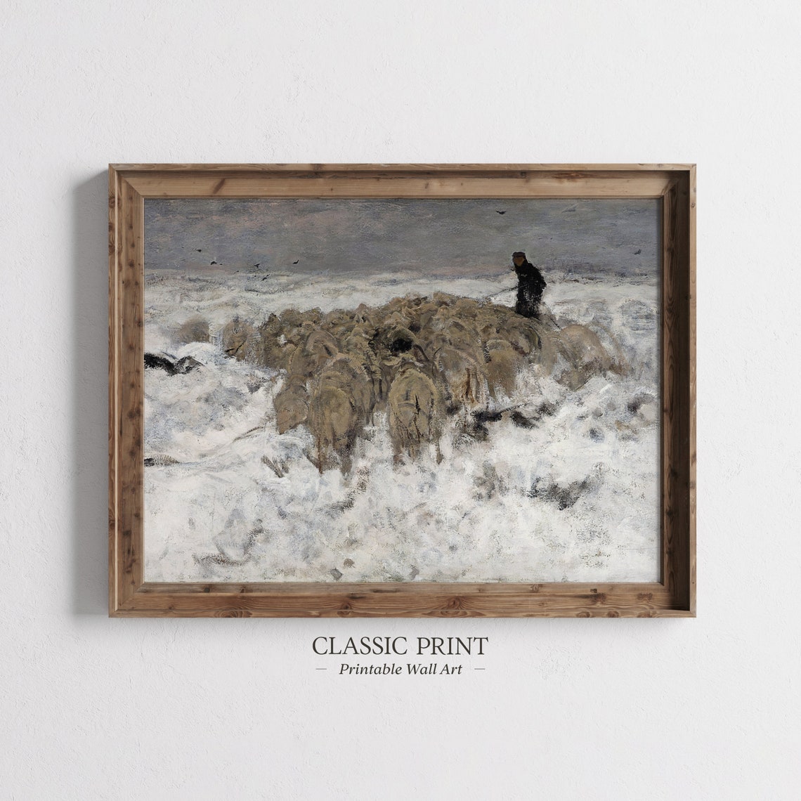 Vintage Winter Landscape Art Print