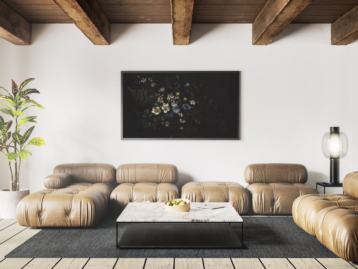 Vintage Flower Still Life Art Print, Moody Flowers - Image 3