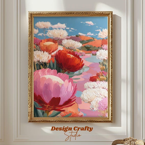 Australian Desert Flowers Wall Art Print Boho Botanical Outback Floral Home Decor