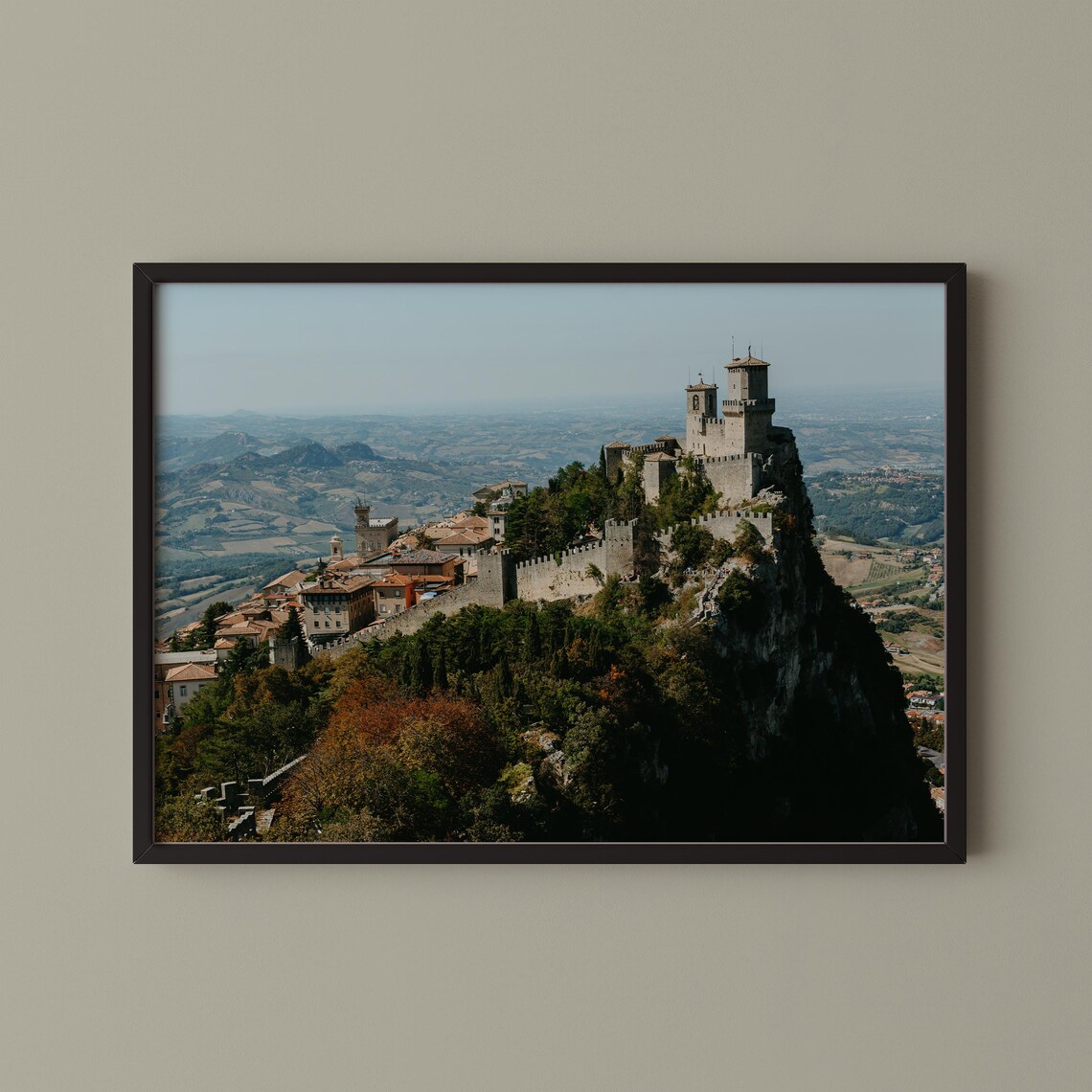 San Marino Guaita Tower Mountain Fortress Europe Travel Photography Poster