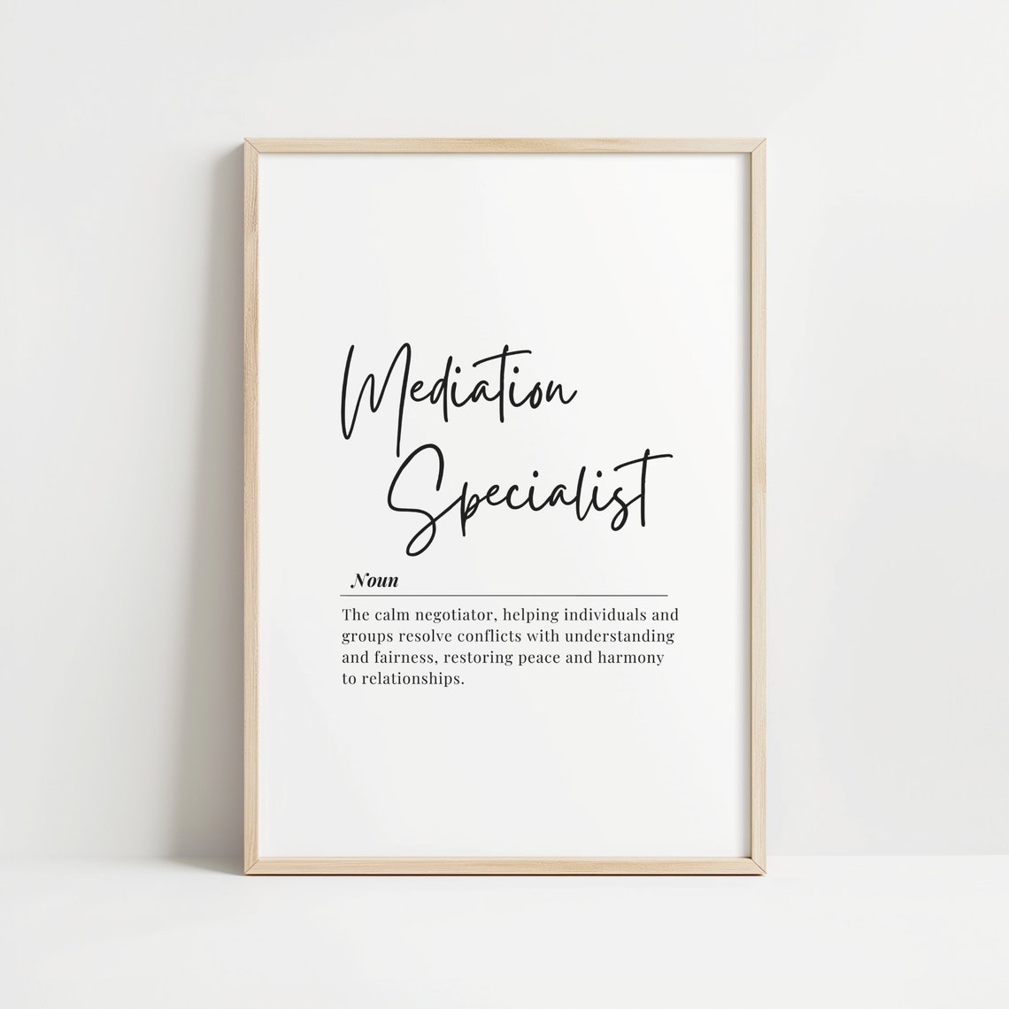 Mediation Specialist Definition Noun Typography Decorative Poster