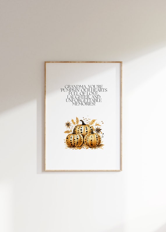Thanksgiving Gift Art Nana Mimi Halloween For Granny Autumn Decor Grandma Quote Grandmother
