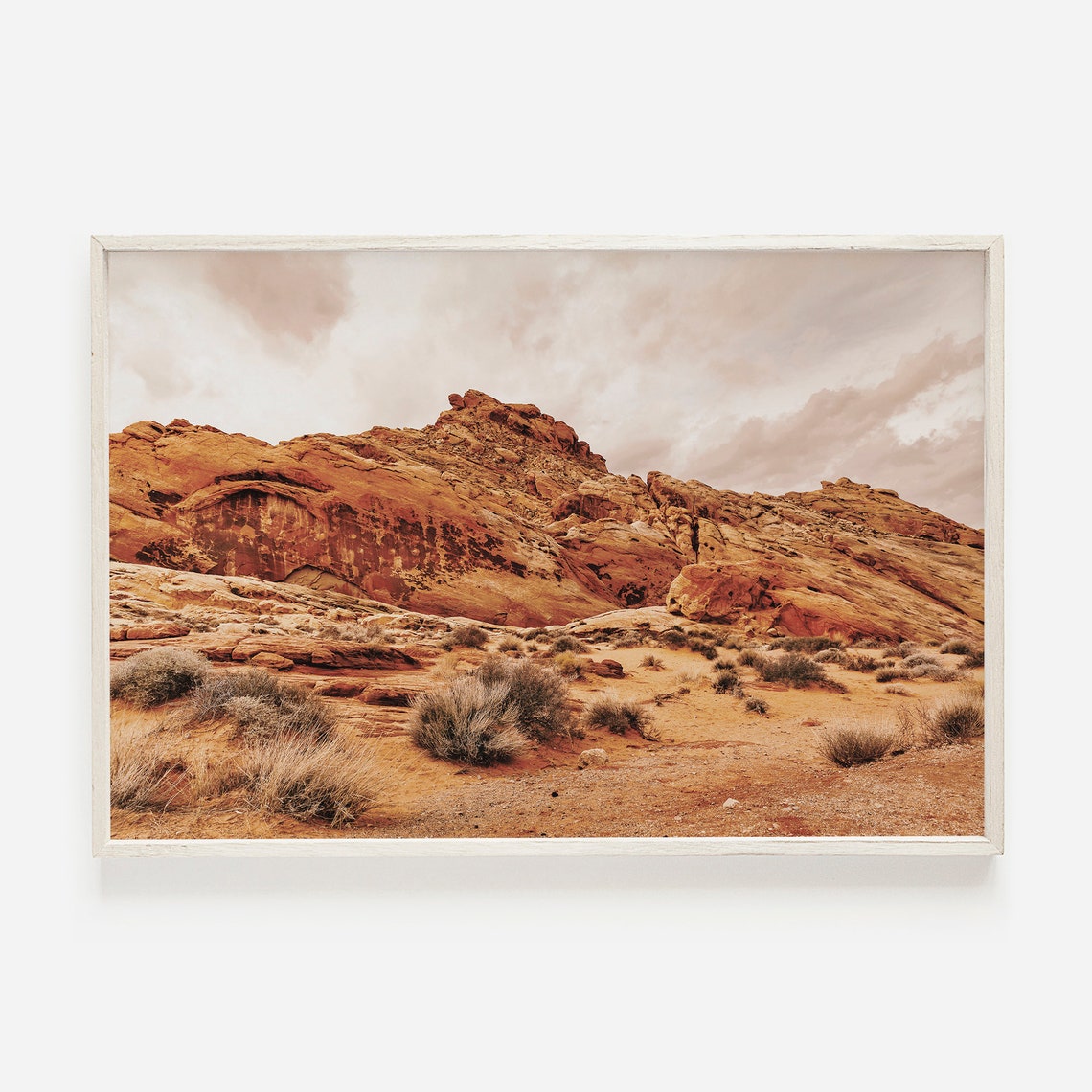 Rustic Red Rock Desert Ridge With Sagebrush Utah Scenery Poster
