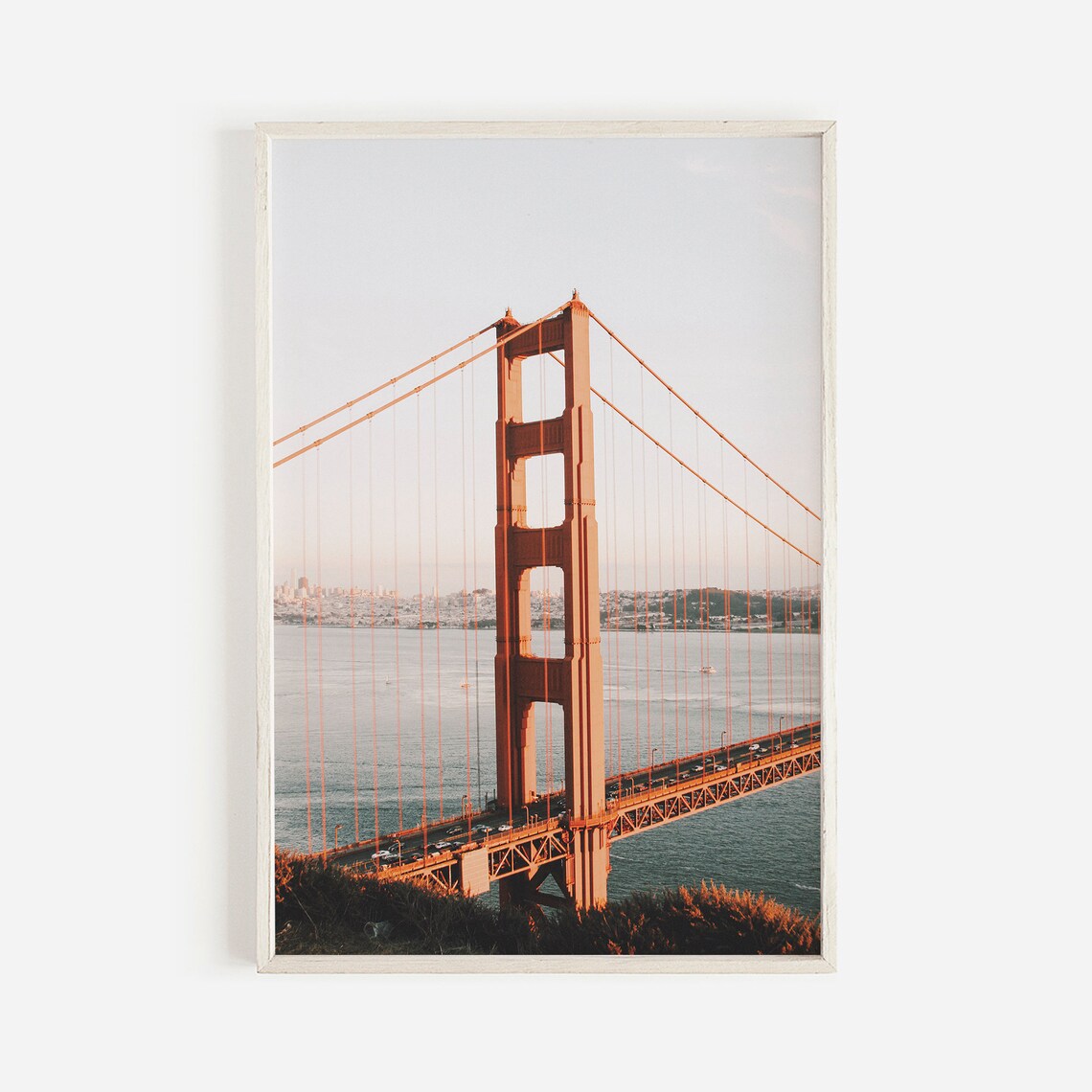 Golden Gate Bridge Art Print, San Francisco Coastal Decor