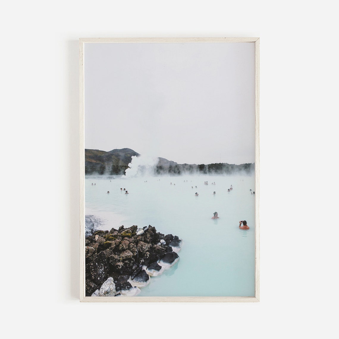 Blue Lagoon Iceland Geothermal Spa Milky Blue Water Photography Poster