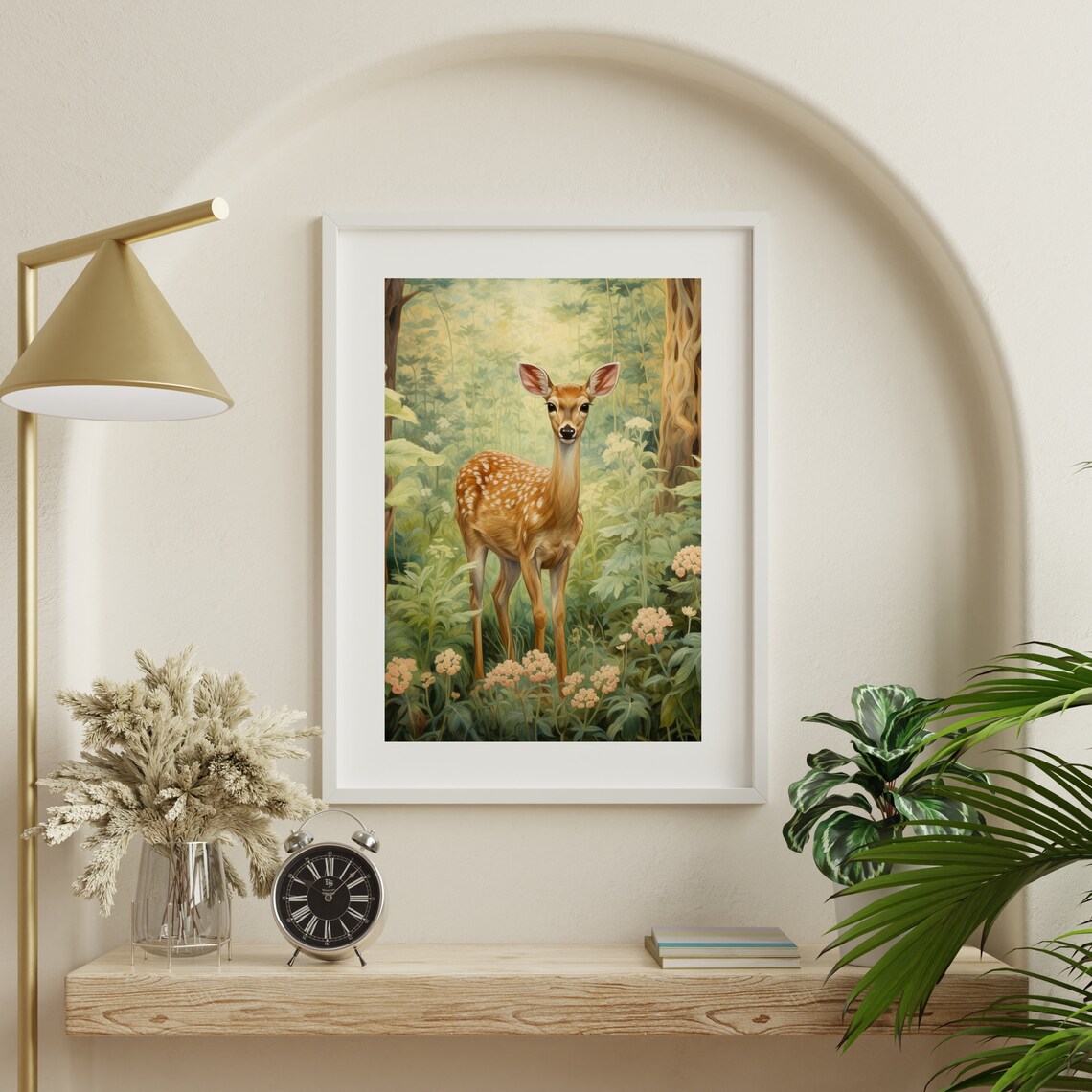 William Morris Fawn Painting, Rustic Deer Art Print - Image 5