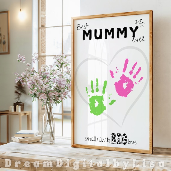 Best Mummy Ever Handprint Art, Preschool Activity
