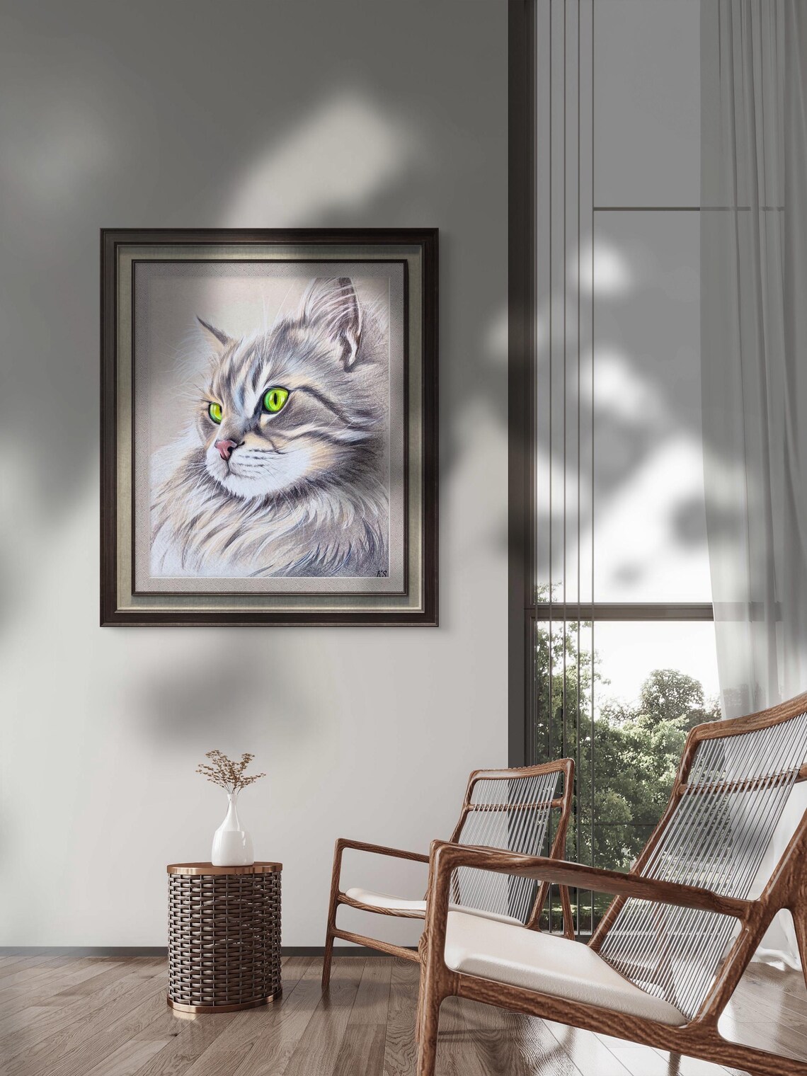 Custom Pet Portrait From Photo, Pet Loss Gift - Image 2