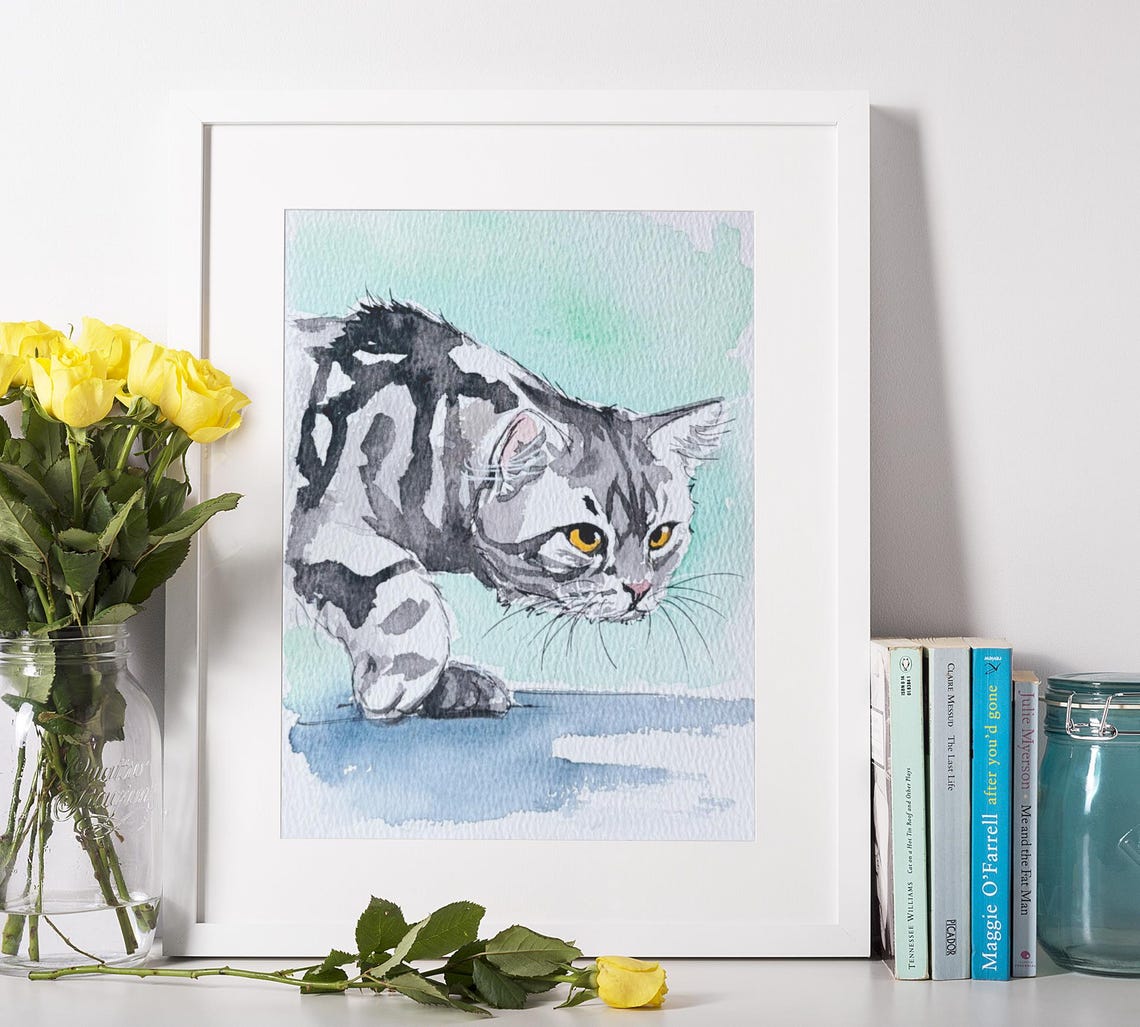 Custom Watercolor Pet Portrait Watercolor Painting From Photo Cat Watercolor Print Custom Pet Painting Custom Dog Painting Original Artwork - Image 2