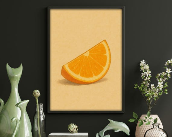 Orange Slice Fruit Art Print