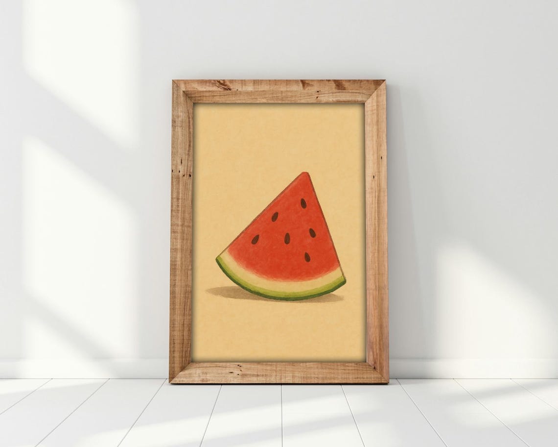 Watermelon - Fresh Fruit Art Print - Image 4