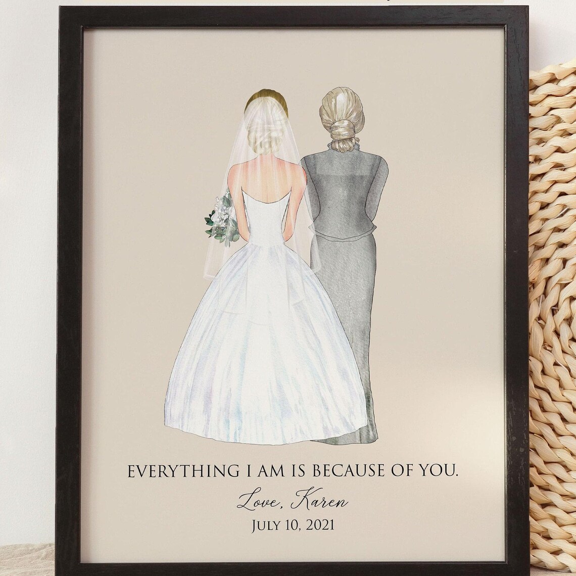 Mother of the Bride Wedding Illustration Art Print