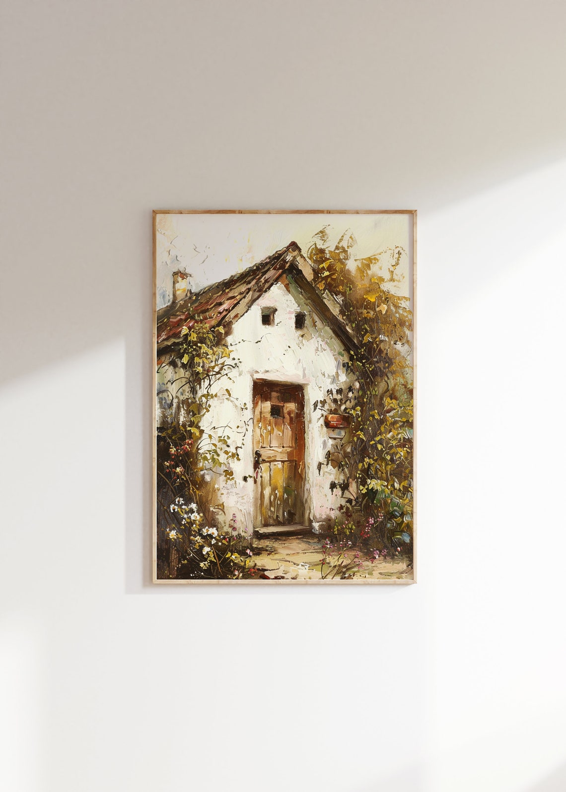 Vintage Cottage Painting Cottagecore Artful Art Spring Summer Wall Decor Farmhouse Antique Bedroom Lvingroom Rustic - Image 2