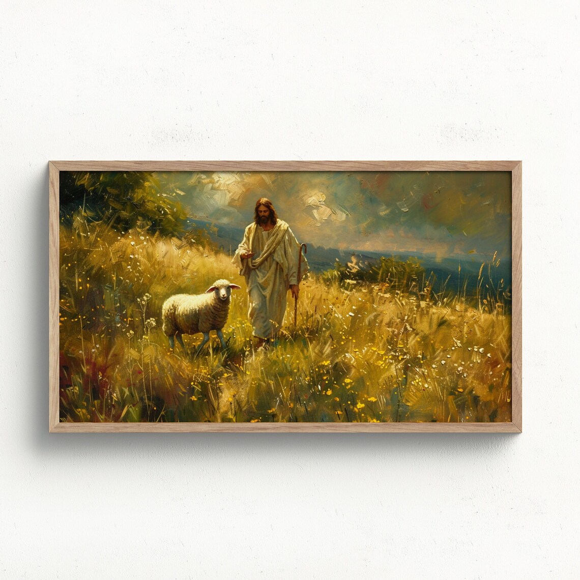 Jesus the Shepherd Religious Art Print, Easter Calvary
