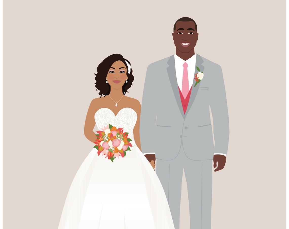 Wedding Couple, Personalized Drawing - Image 5