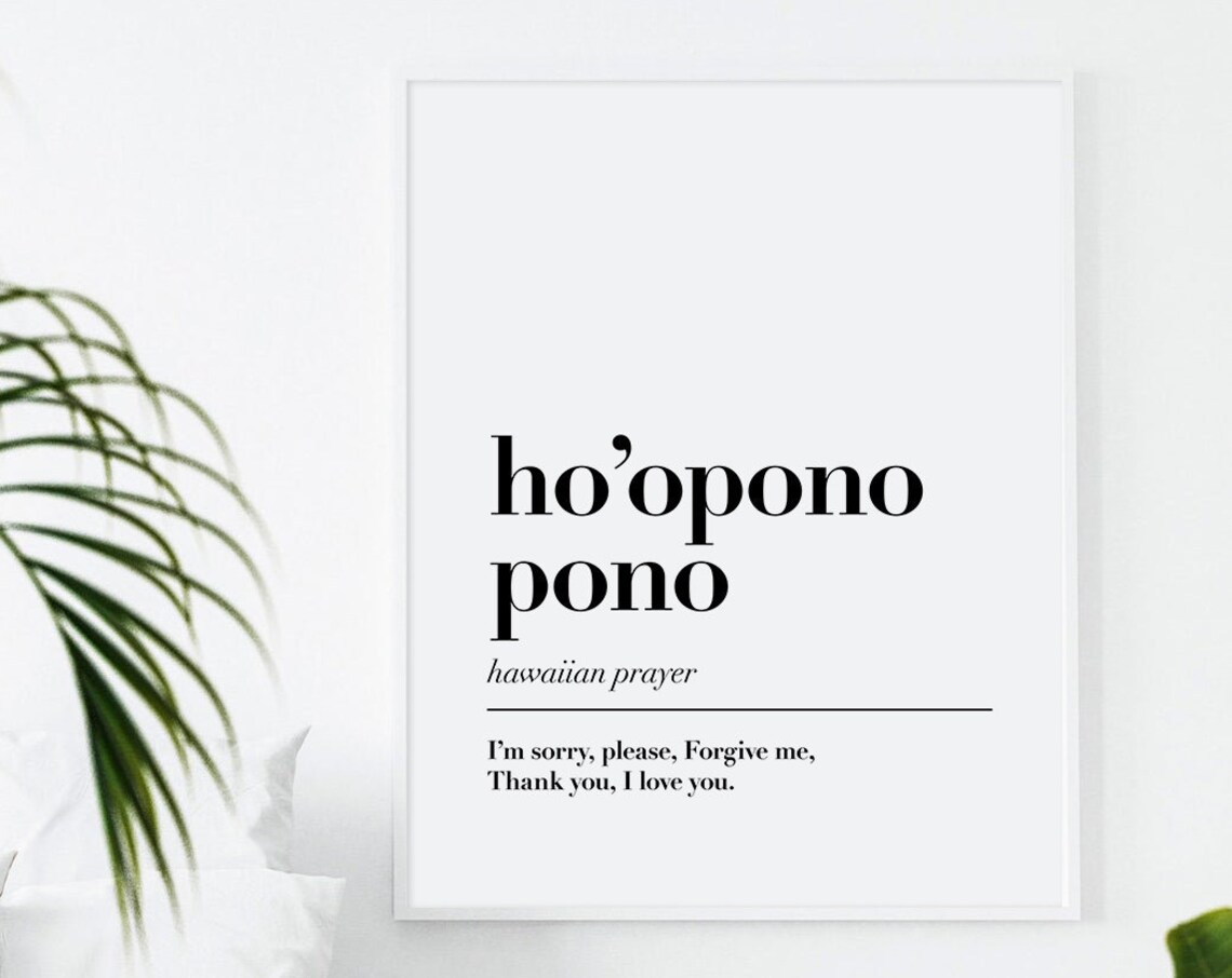 Hooponopono Hawaiian Prayer Quote, Positive Affirmation - Image 5