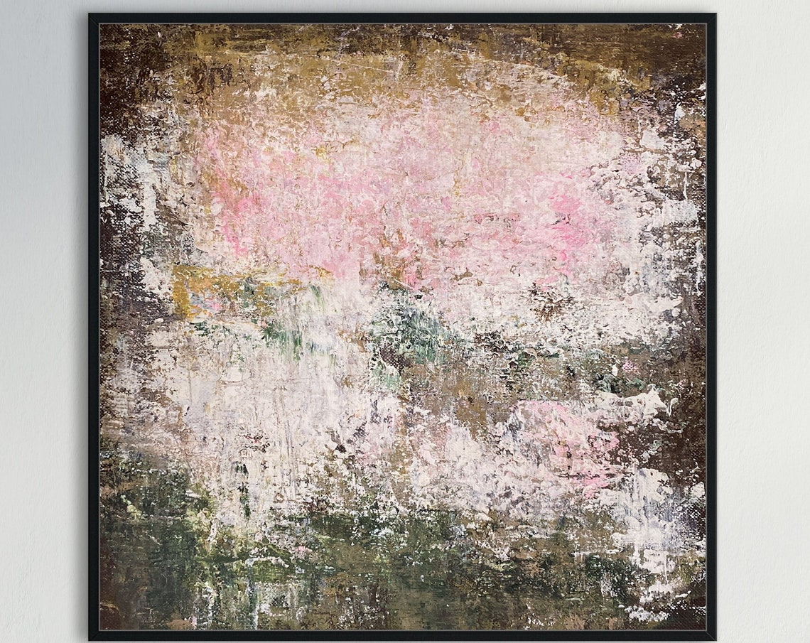 White Pink Green Soft Light Textured Abstract Vertical Poster - Image 4