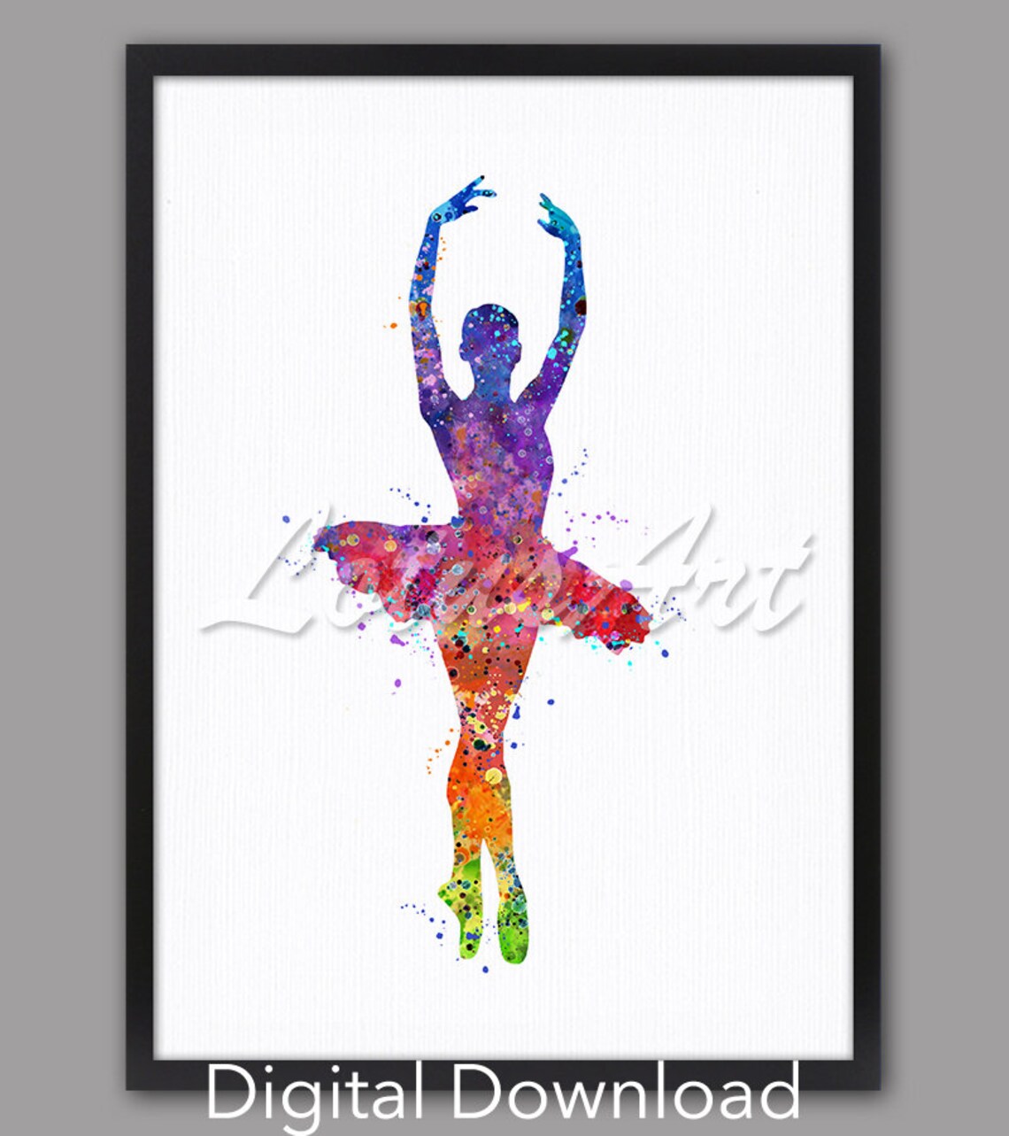Ballerina Watercolor Ballet Dancer Art Print