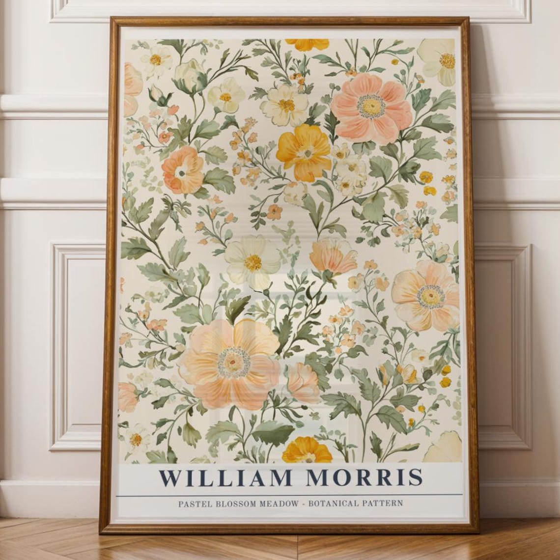 William Morris Pastel Blossom Meadow Botanical Floral Pattern Poster