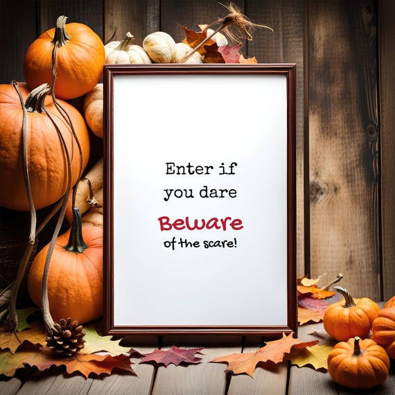 Spooky Halloween Quotes Print Set Of 3 Haunting In Progress Modern Party Wall Decor