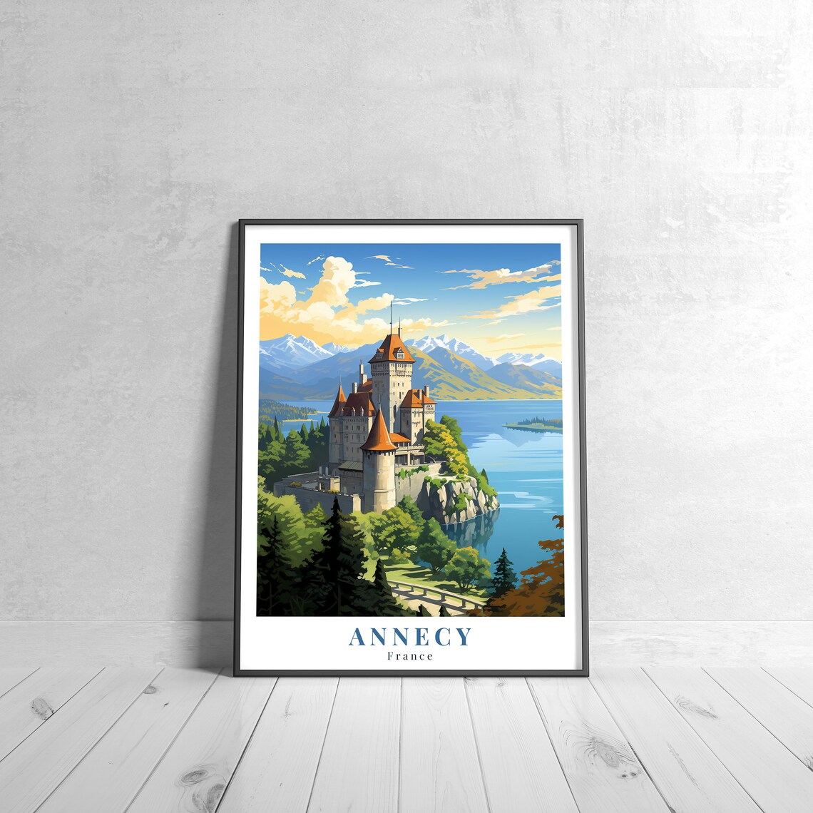 Annecy Vintage Travel Poster, France Art Print