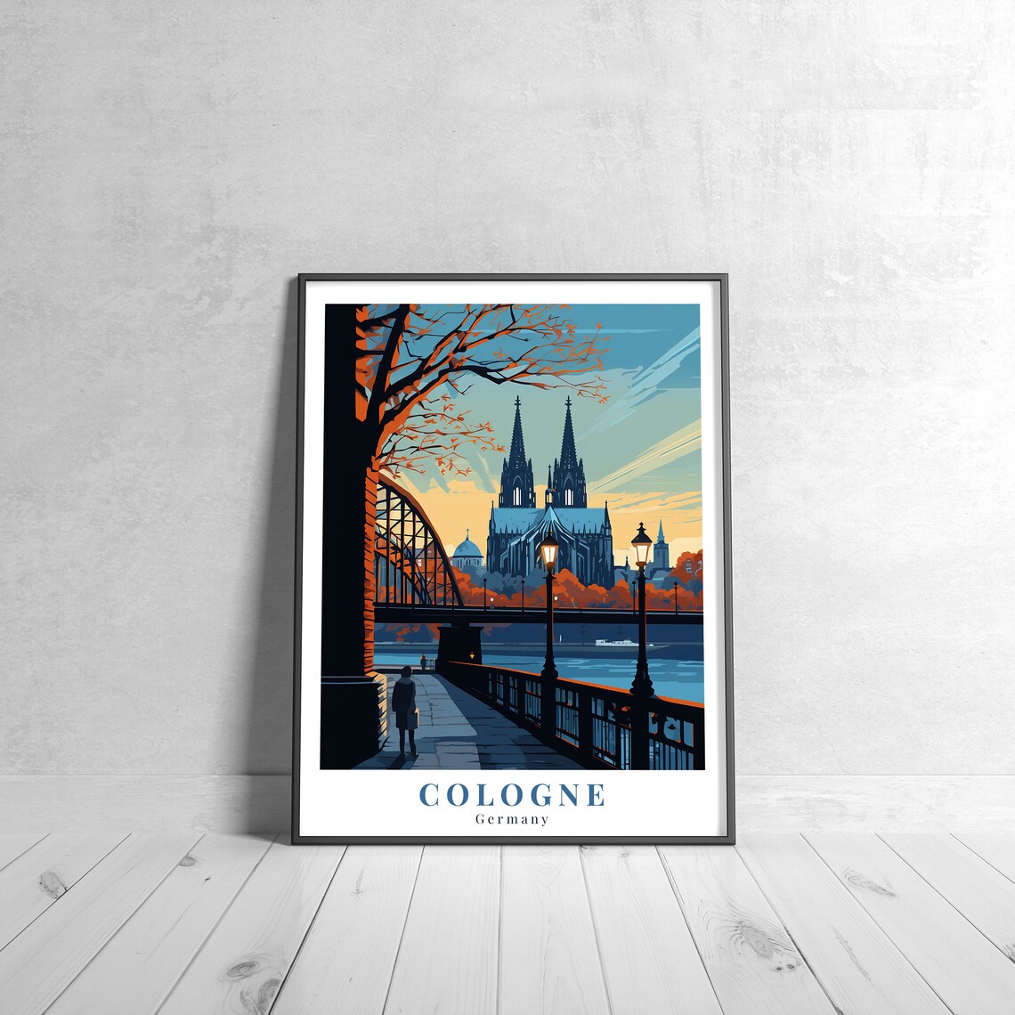 Cologne Vintage Travel Poster, Germany Art Print