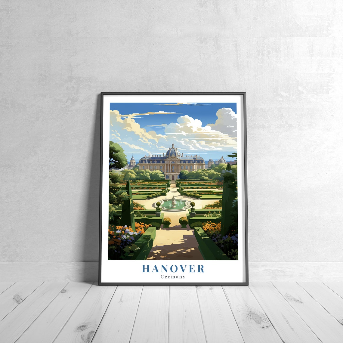 Hanover Vintage Travel Poster Retro Germany Style Art Prints For Wall Decor
