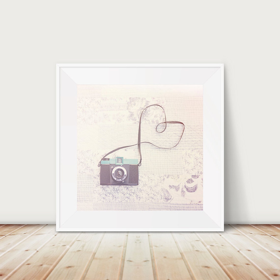 Vintage Film Camera Pastel Still Life Photography Poster Artwork