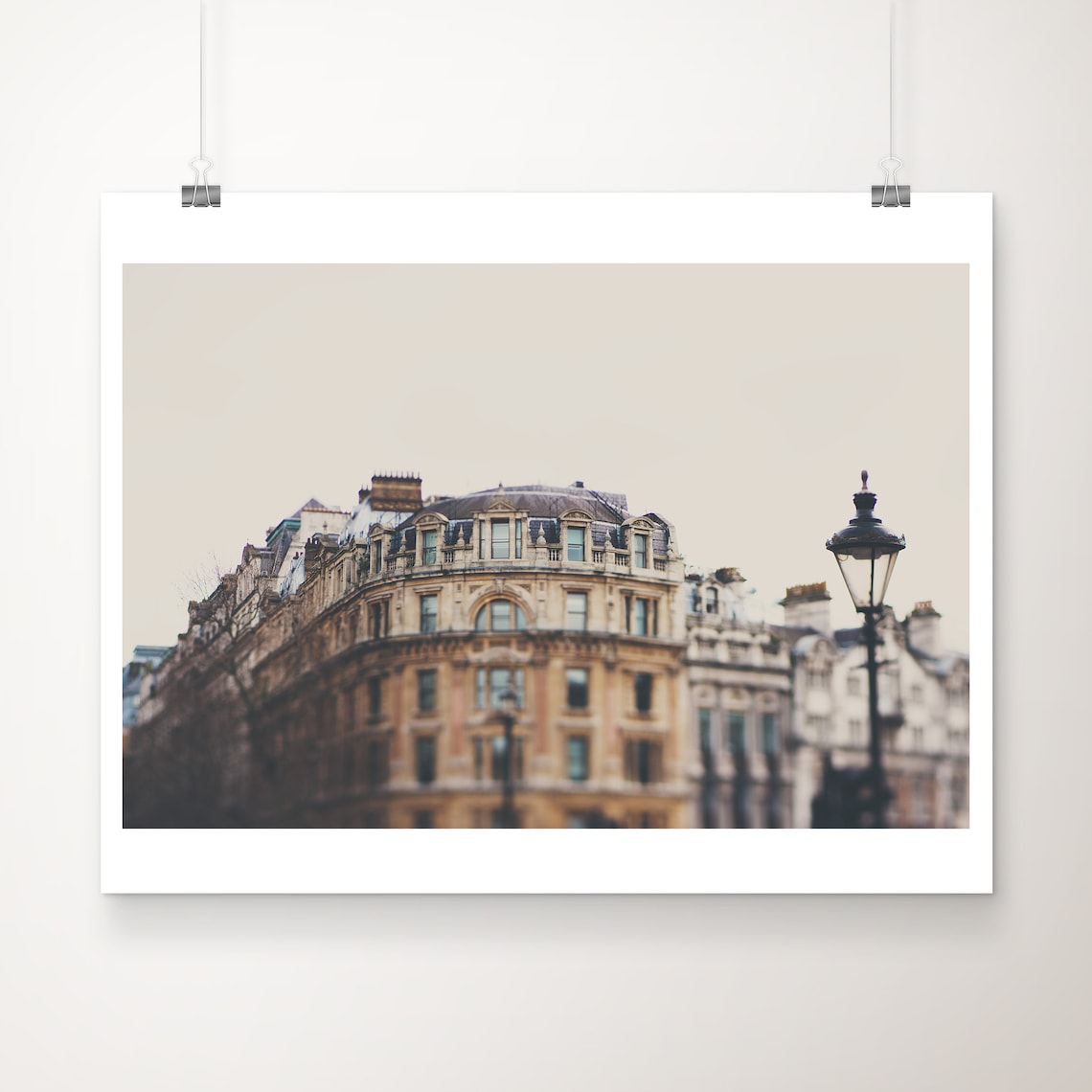 London Historic Street Lamp Architecture City Travel Poster UK