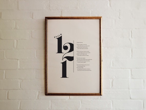 Psalm 121 Bible Verse Wall Art I Lift Up My Eyes Scripture Print Christian Psalms Instant Baptism Gift Sunday School Faith Print