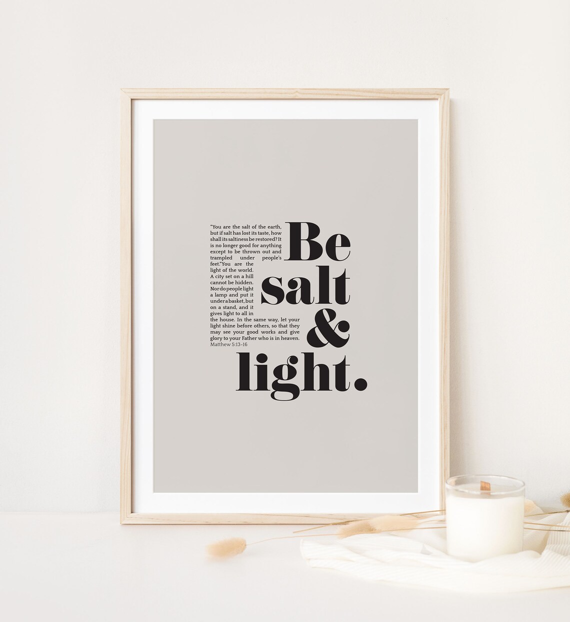Be Salt and Light, Matthew 5:13-16 Scripture Print - Image 4