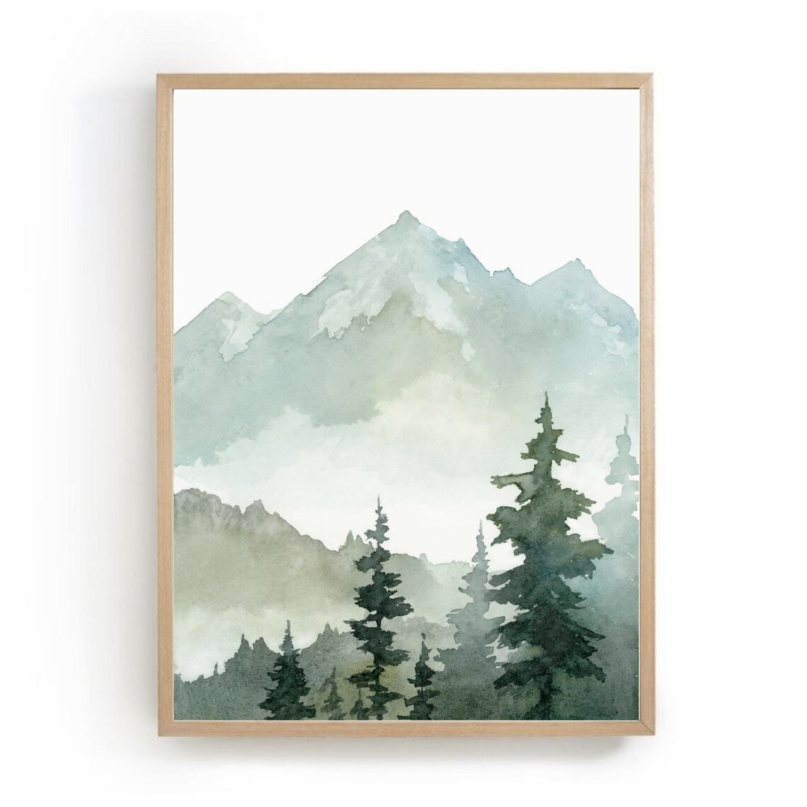 Smoky Mountains Minimalist Landscape Wall Art Print