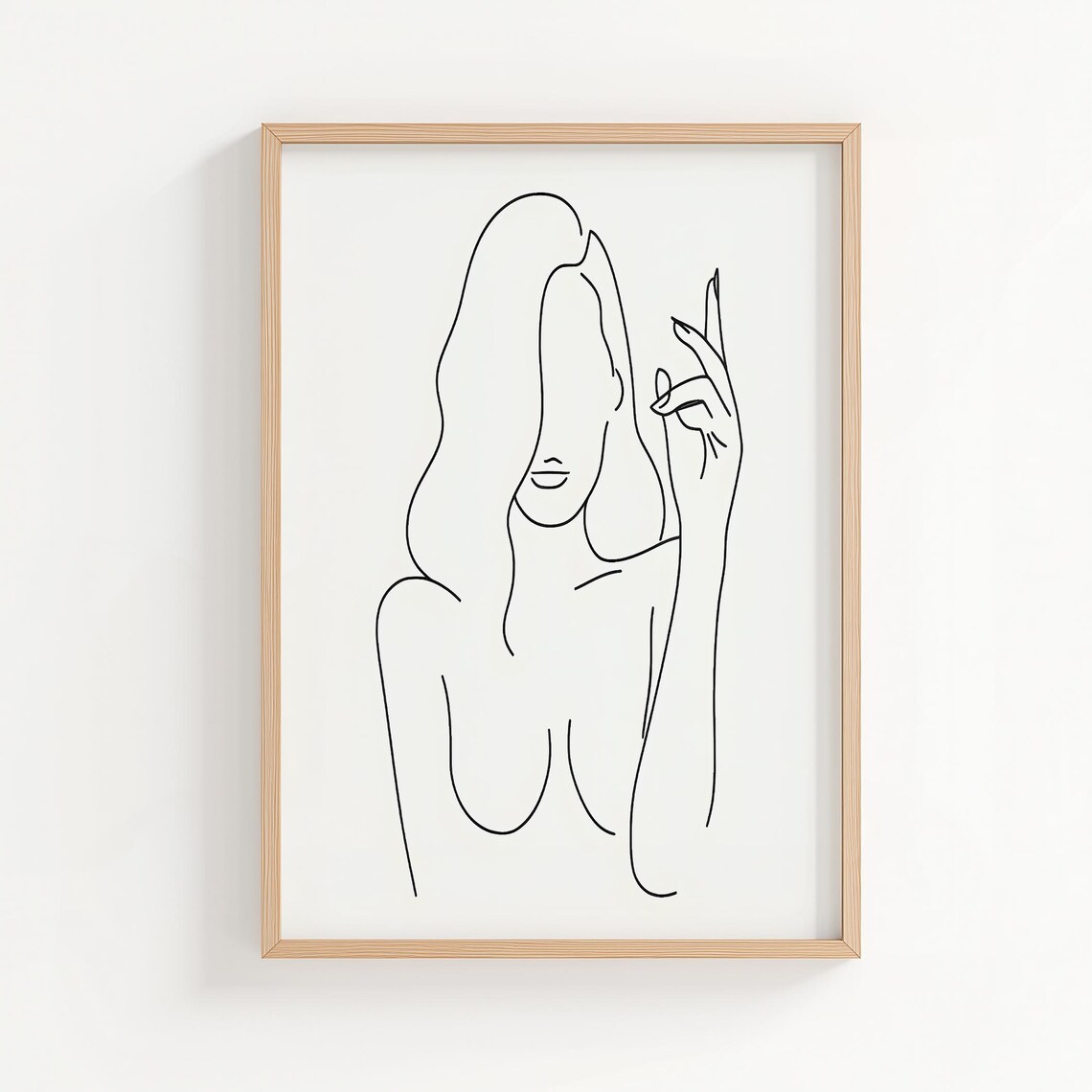 Minimalist Female Figure Line Art Elegant Woman Modern Body Poster