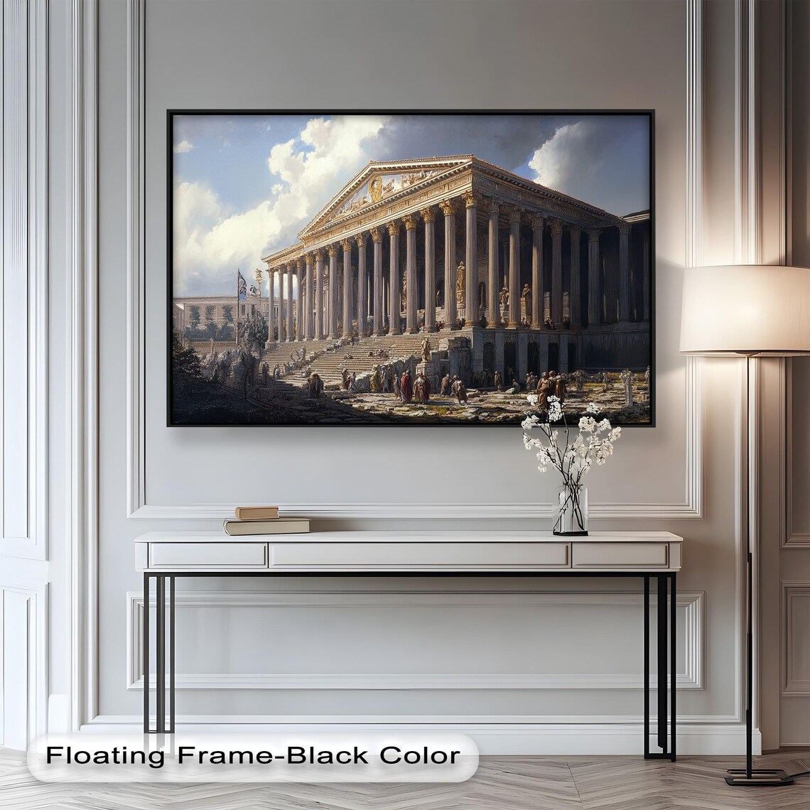 Roman Temple Scene, Historic Classical Architecture