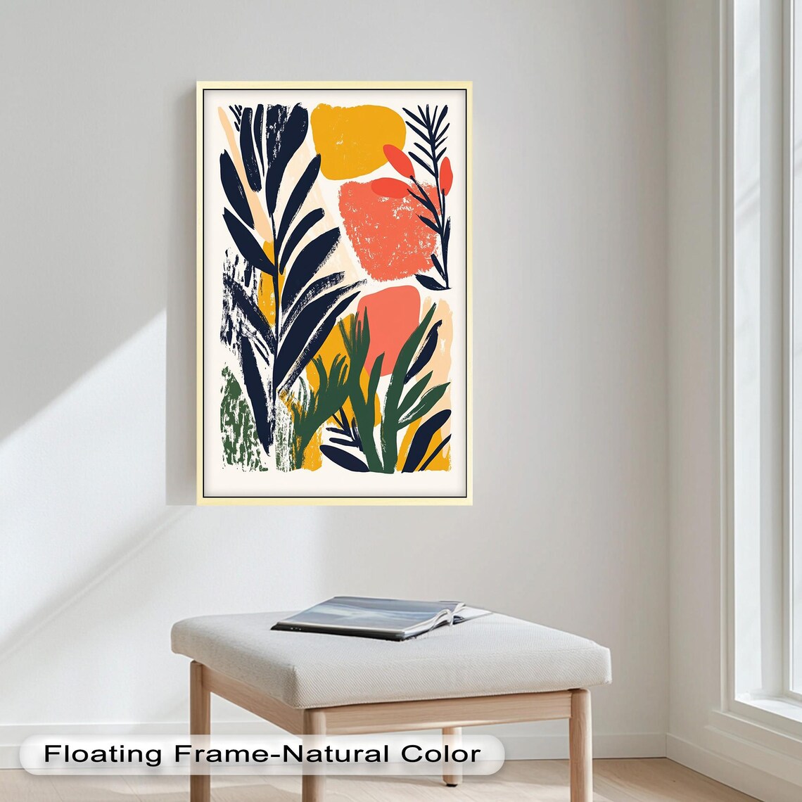 Abstract Botanical Vertical Art Print, Minimal Decor - Image 3