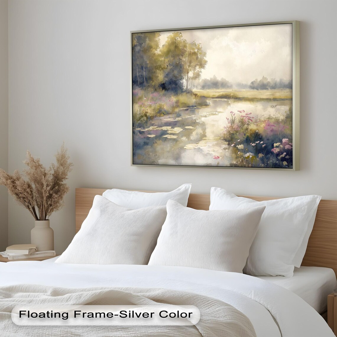 Tranquil River Landscape, Rustic Home Office Decor - Image 2