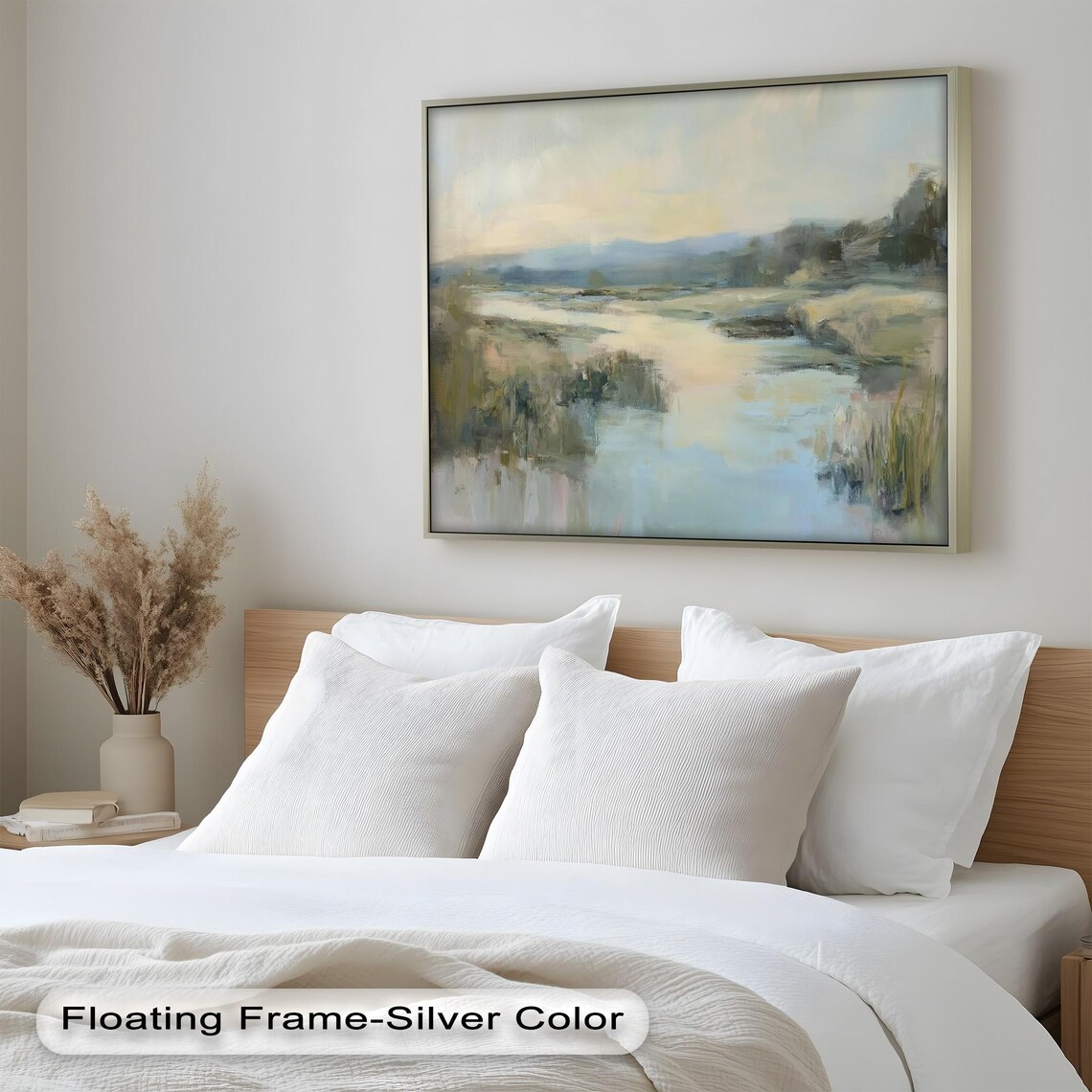 Serene River Scene, Modern Minimalist Art Print - Image 3