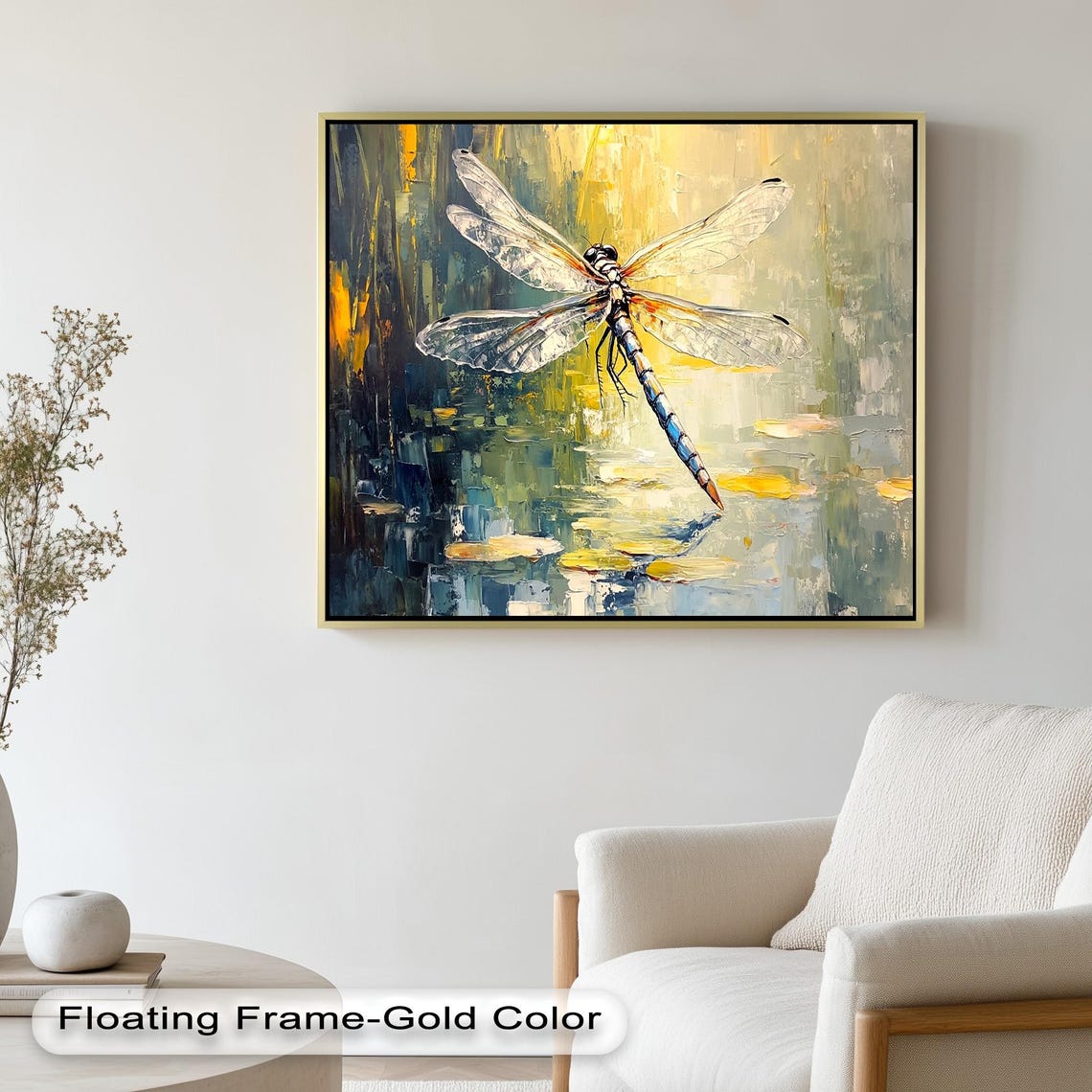 Dragonfly Textured Insect Nature Print, Modern Decor - Image 2