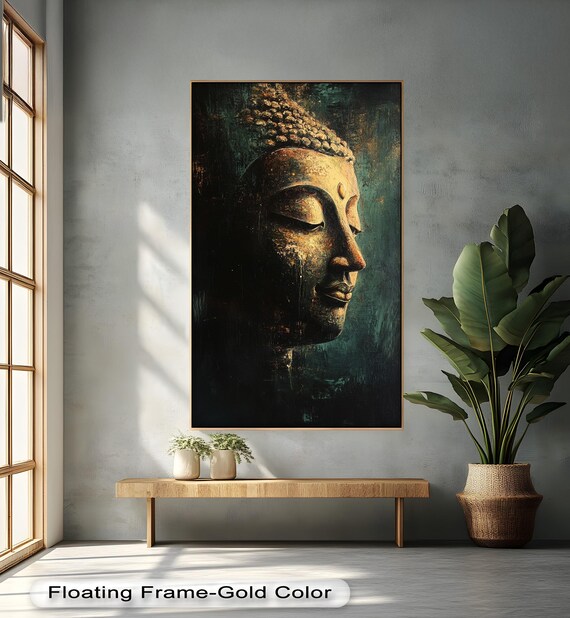 Buddha, Zen Meditation Portrait, Boho Decor