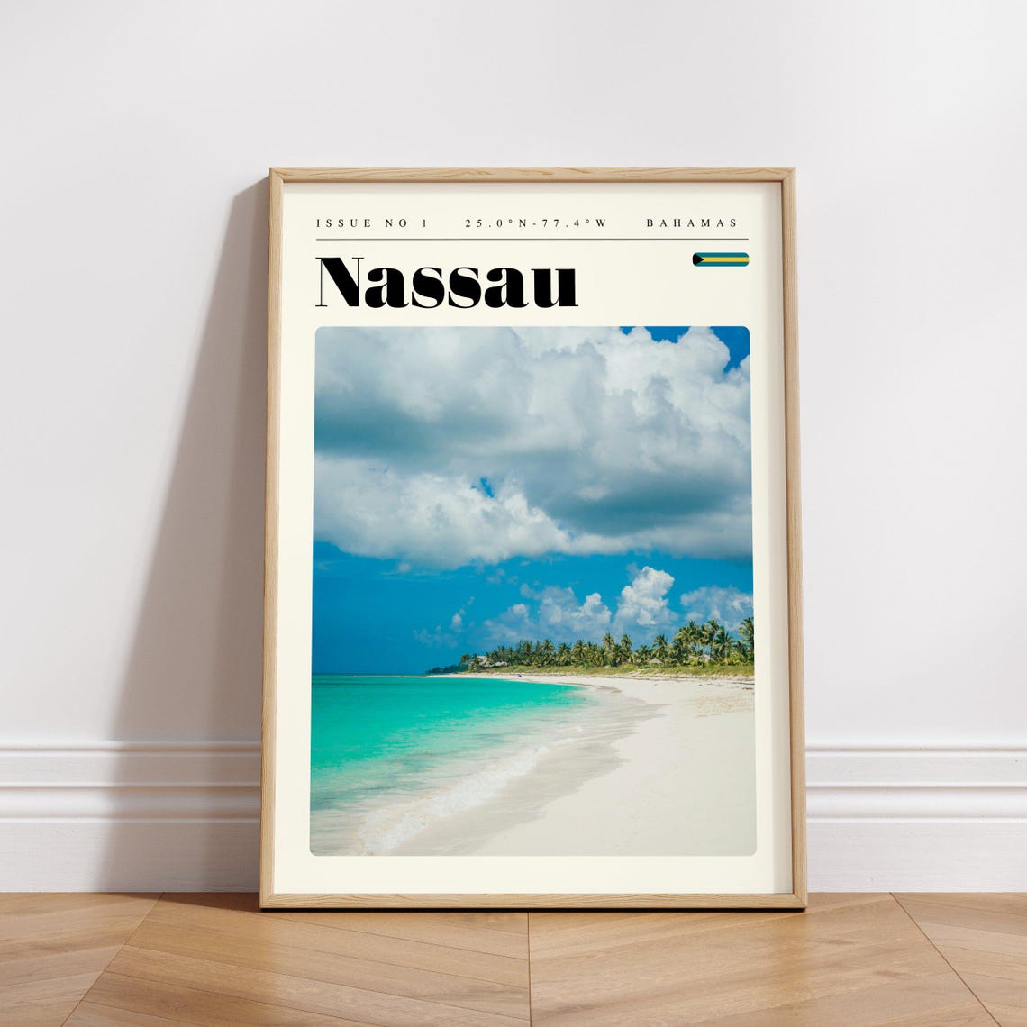 Nassau Bahamas Turquoise Water And White Sand Beach Scene Poster - Image 3