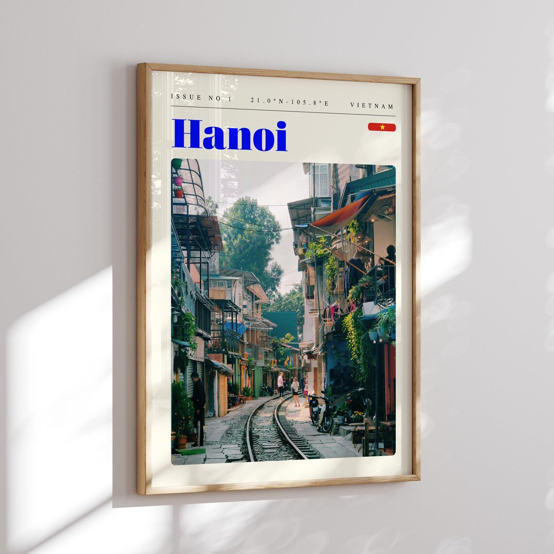 Hanoi Train Street Old Quarter Vietnam Issue 1 Retro Travel Poster - Image 2