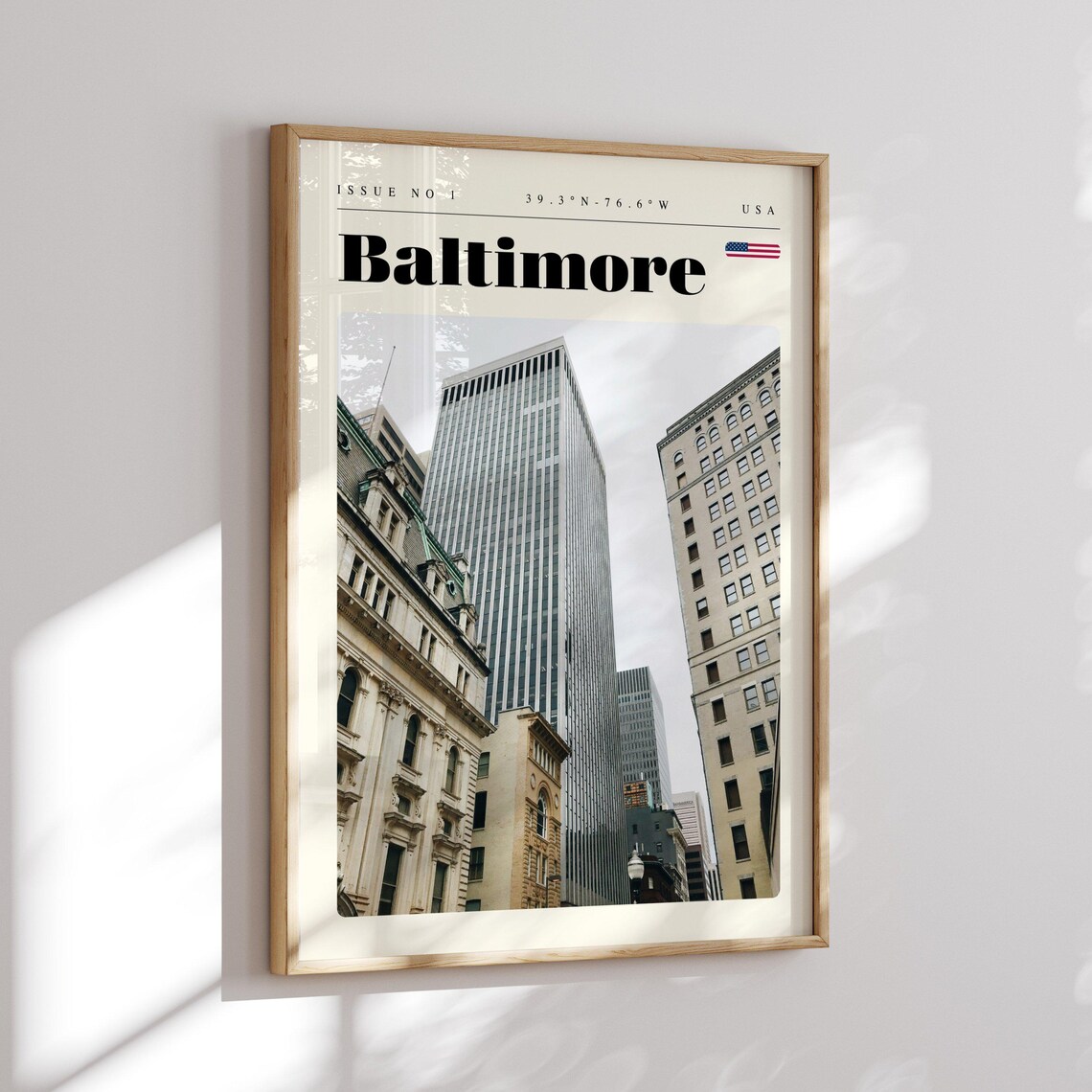 Baltimore Maryland Downtown Skyscraper Towers Vintage Travel Poster - Image 2