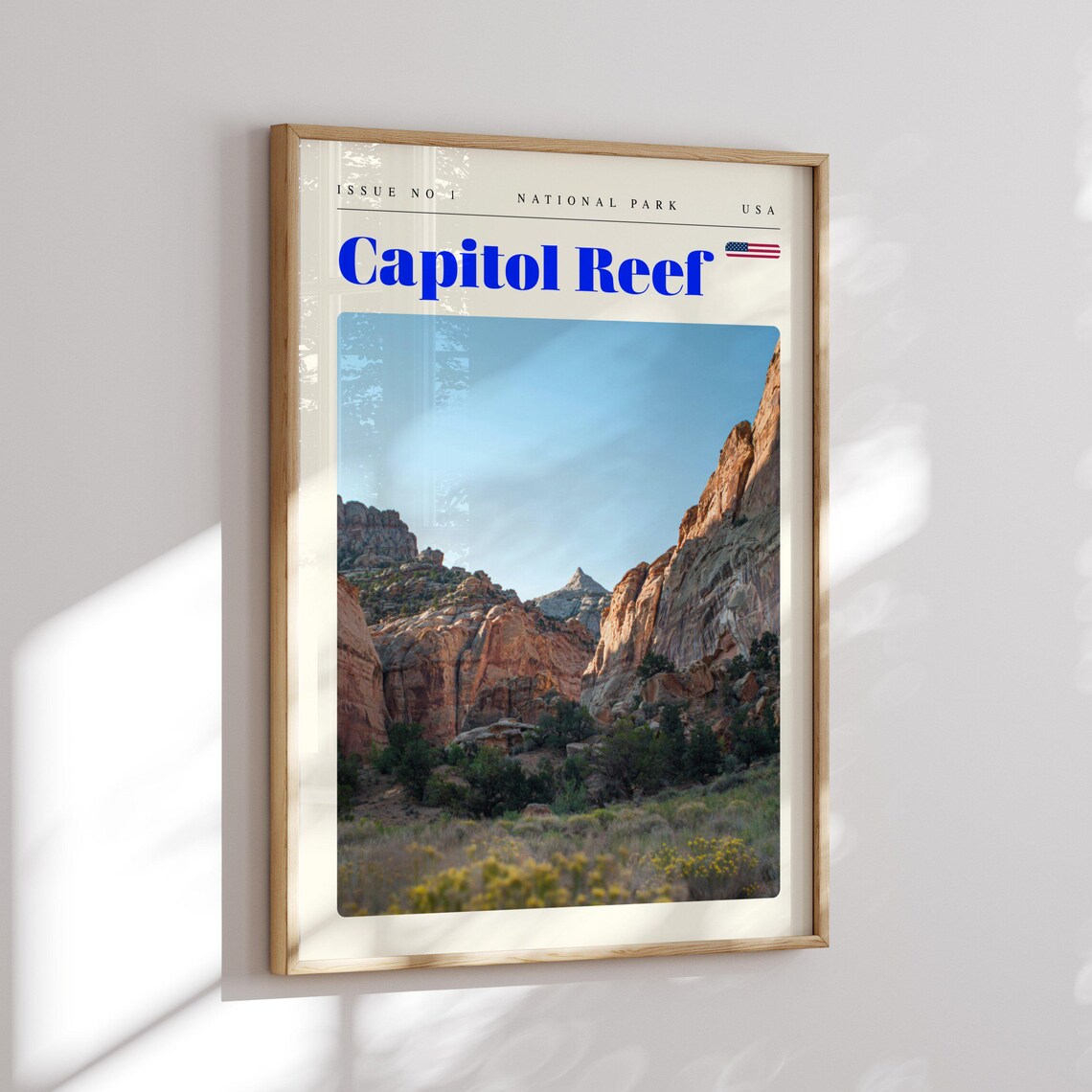 Capitol Reef Red Rock Canyon National Park Retro Travel Poster - Image 2