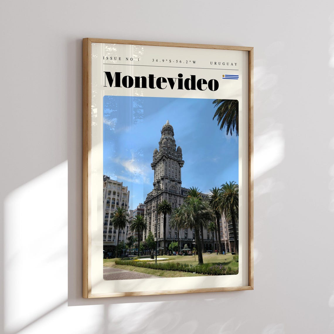Montevideo Uruguay Palacio Salvo Historic Tower Travel Poster Art - Image 2