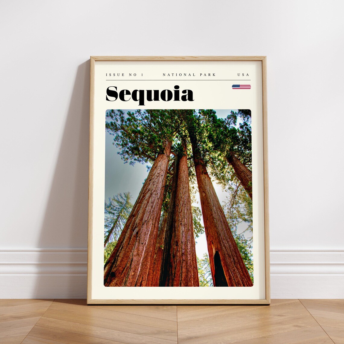 Sequoia National Park Giant Redwood Trees Forest Travel Poster - Image 3