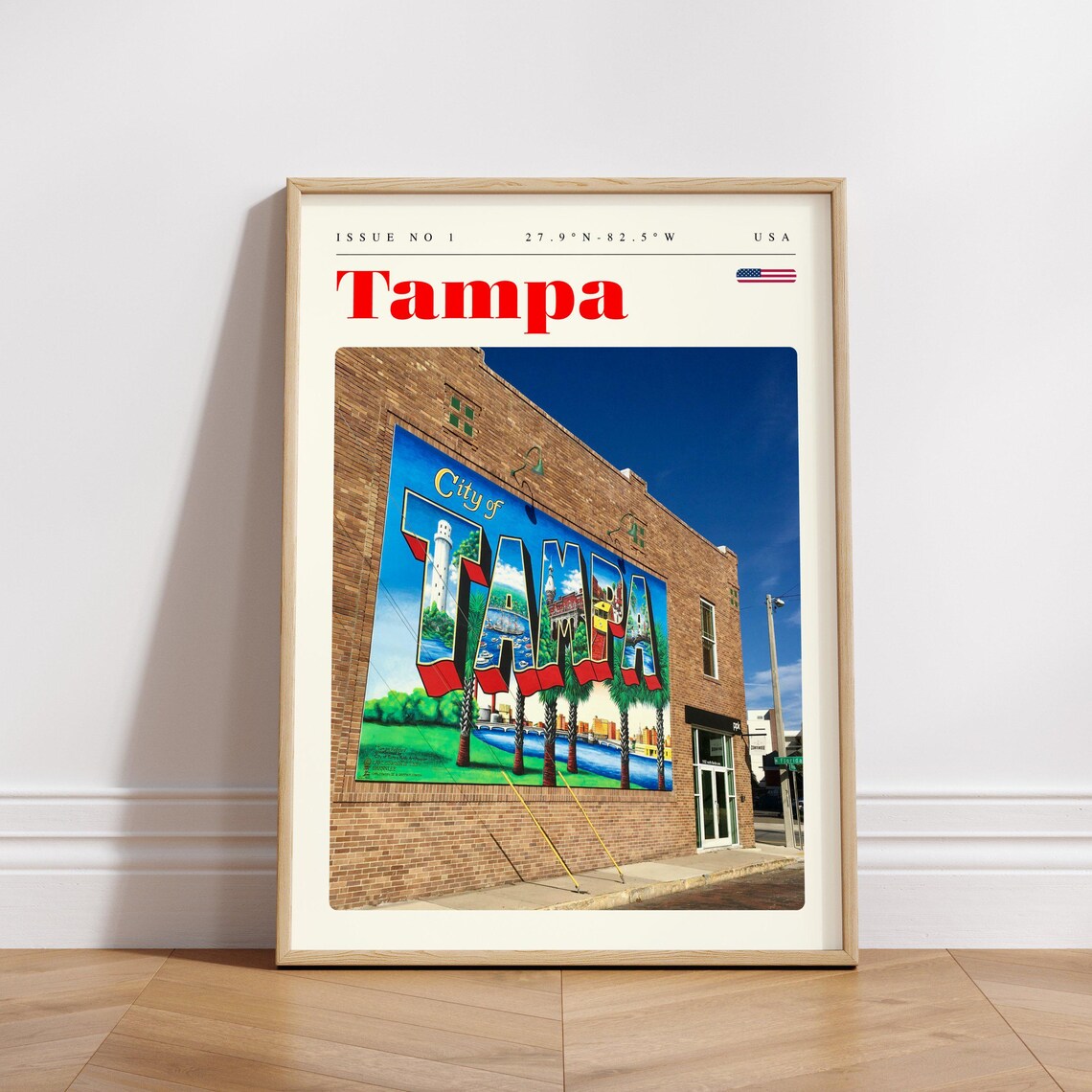 Tampa Florida USA City of Tampa Brick Wall Mural Photography Poster - Image 3