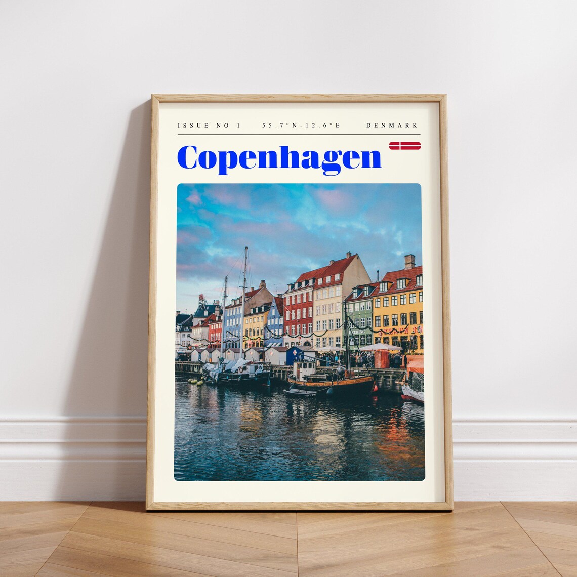 Copenhagen Denmark Nyhavn Colorful Harbor Houses Travel Poster - Image 3